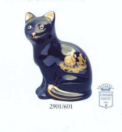 Gato de porcelana Limoges Castel